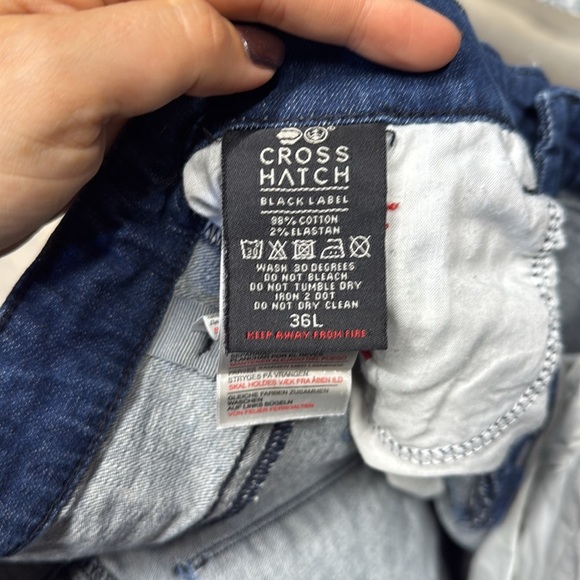 🚩 Crosshatch straight leg Men's Blue Jeans size 36 - Picture 6 of 9